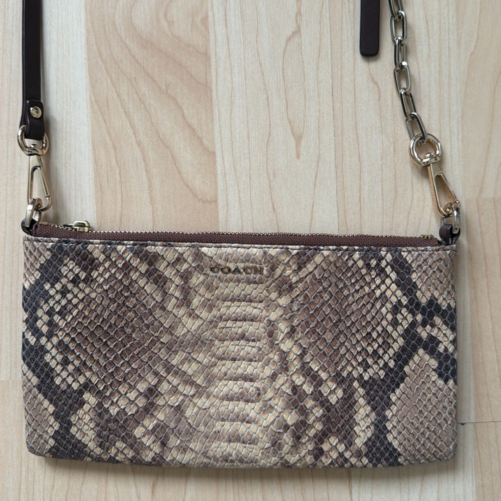 COACH crossbody in python embossed leather wallet - Picture 8 of 8